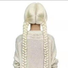 动漫假发安娜公主 Anna冰雪奇缘原版cosFrozen马尾古装假发大辫子