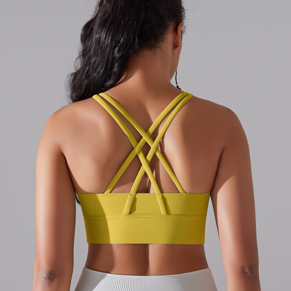 127g Weight Sleeveless Sleeve Length Nylon, Spandex Fabric Type Short Top Length Halter Crisscross Tank Tops Type Fitness, Yoga Occasion U Neck Neckline Solid Color Pattern Sports Style Sports Solid Color Nylon Spandex U Neck Active Tops Halter Crisscross Tank 124