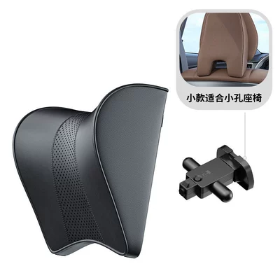 down adjustable neck pillow, Headrest - volvo-v01-eyle-leather-black