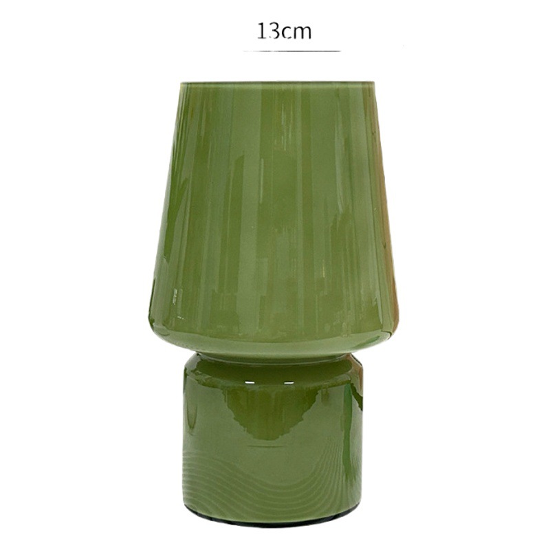 Lámpara de escritorio USB estilo americano, luz nocturna vintage para dormitorio, luz ambiental retro de cristal, adorno decorativo de lujo retro.