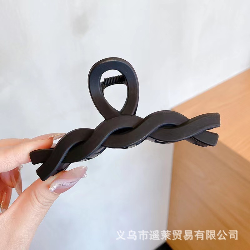 咖色磨砂抓夹女2025年新款发夹后脑勺大号发量多鲨鱼夹子发卡头饰|undefined