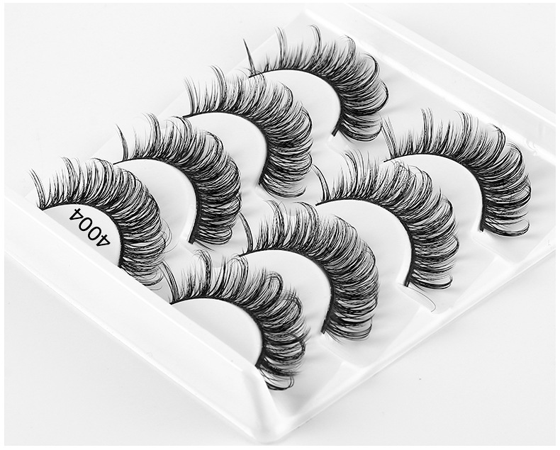 Sweet Solid Color Chemical Fiber False Eyelashes 4 Pairs display picture 2