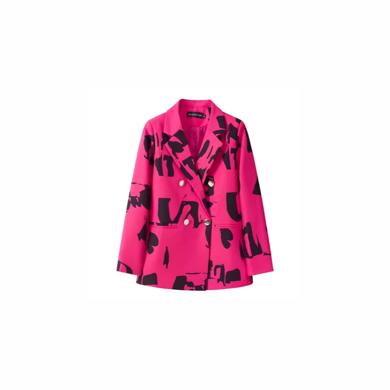 New Printed Autumn Suit, Spring and Autumn Fashion, Stylish Casual High-End Jacket, Suit Top, Trendy Women's Jacket New Printed Autumn Suit, Spring and Autumn Fashion, Stylish Casual High-End Jacket, Suit Top, Trendy Women's Jacket