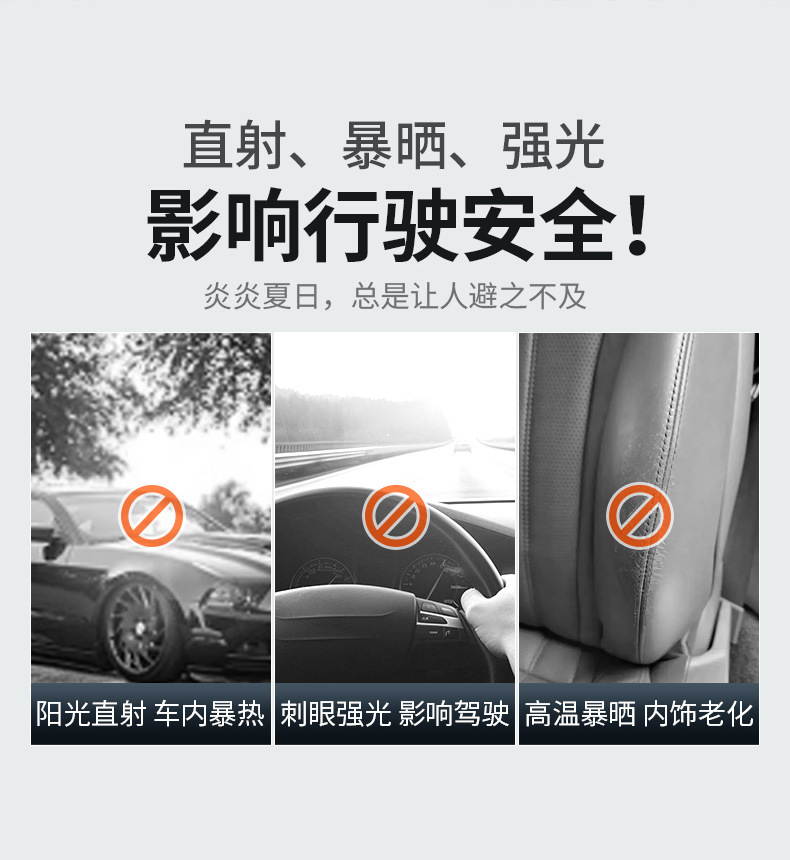 Car Sunshade, Sun Protection, Heat Insulation, Suction Cup Sun Shield, All-Round Office Computer Monitor Anti-Glare Shield
