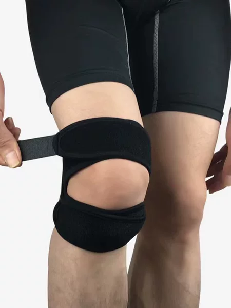 Adult Double Patella Sports Knee Protector Patella Band Running Compression Protective Cover Fixed Compression Knee Protector Belt