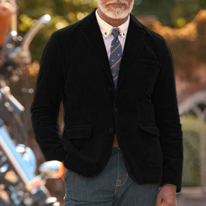 2024 Winter Herren Cord Einfarbig Anzugjacke für Männer_voghion.com