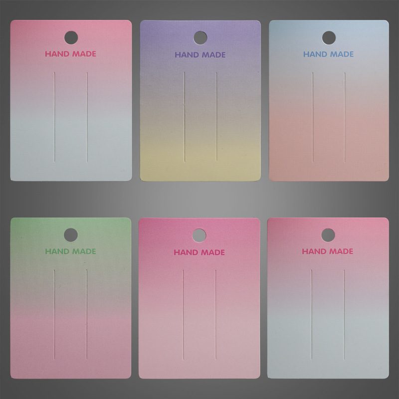 Boutique magic color gradient hairpin packaging card super DIY jewelry hair accessories night market stall display card