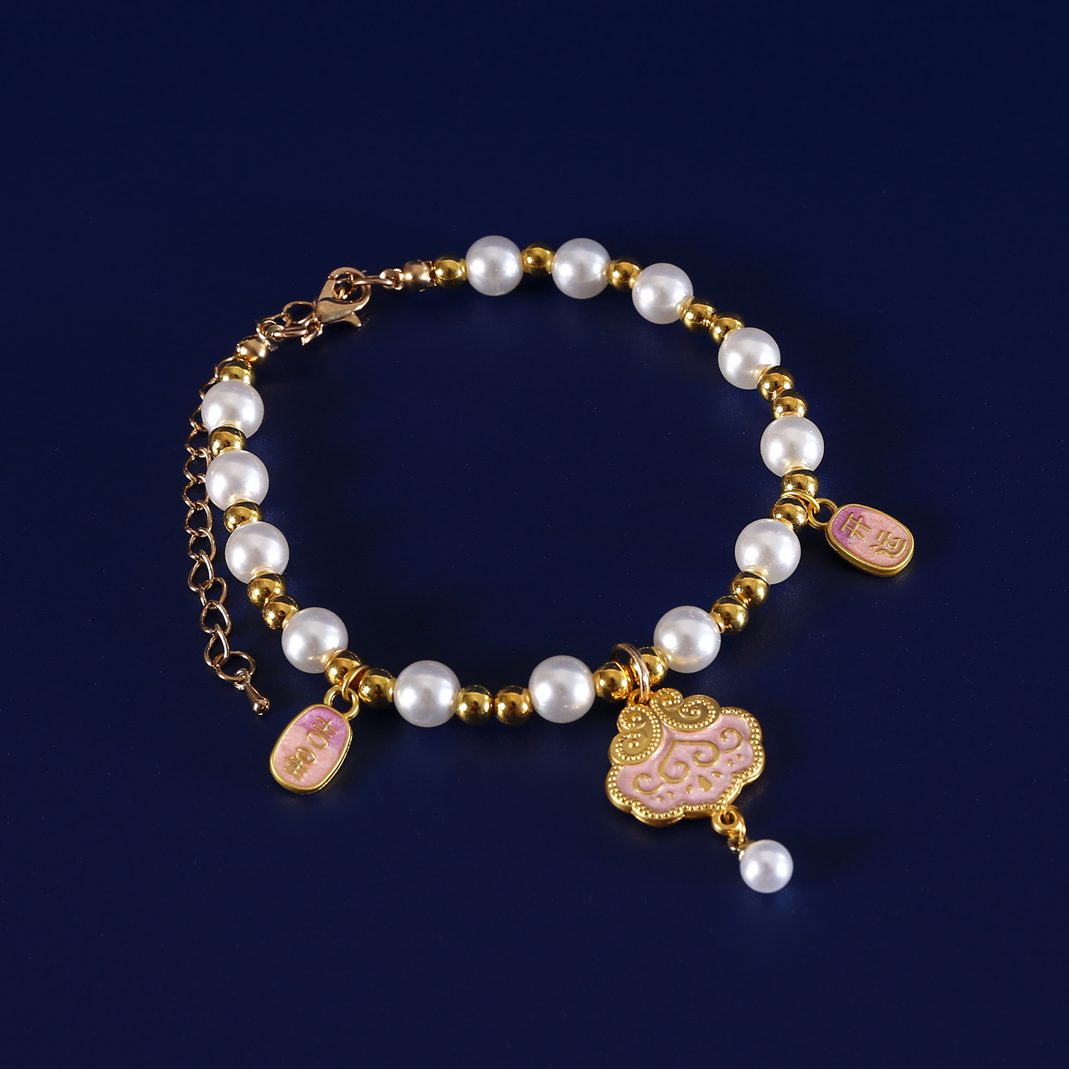 2025 Año Nuevo collar de perlas mascota princesa estilo rosa mariposa buena suerte primavera gatito collar de cachorro