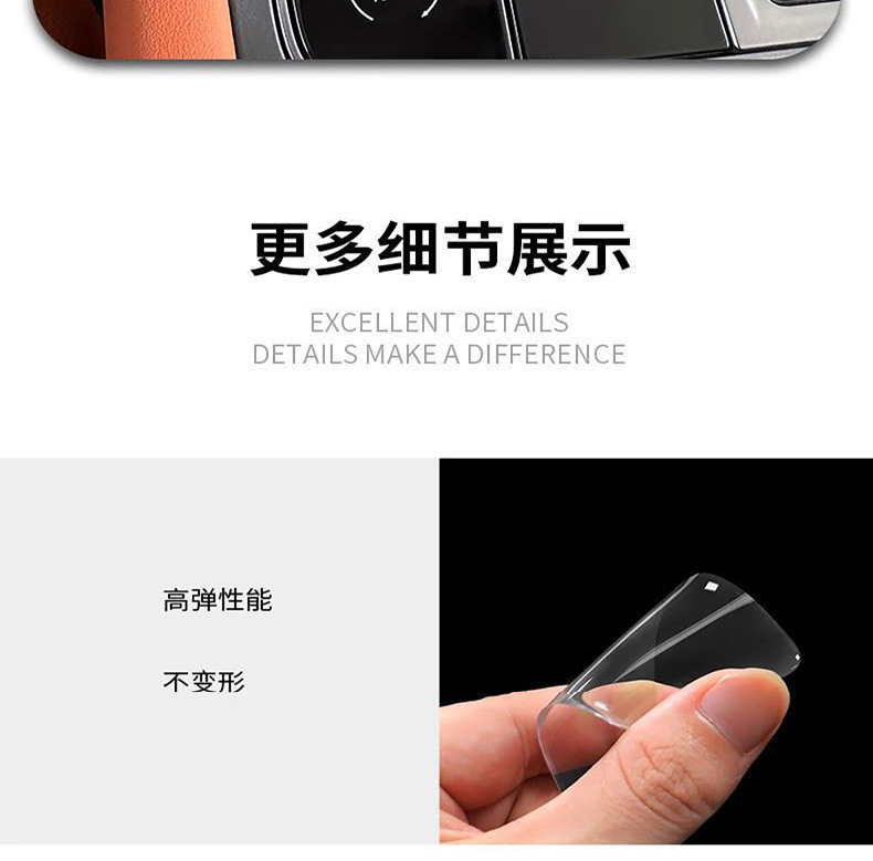 Suitable for Byd Sea Lion 07Ev, Adhesive Gear Shift Button Sticker, Central Control Panel Protective Sticker, Transparent Anti-Scratch Protective Sticker