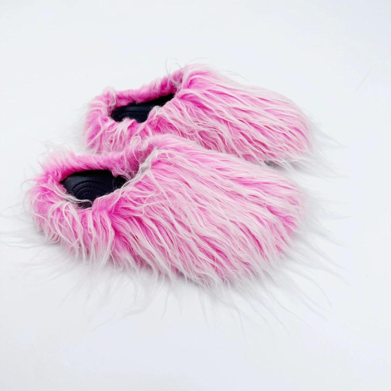 Трансграничные Plush плюшевые кисточки ebay цвет коммутирующие тапочки для мужчин и женщин осень-зима Y2K тысячелетняя обувь для ног