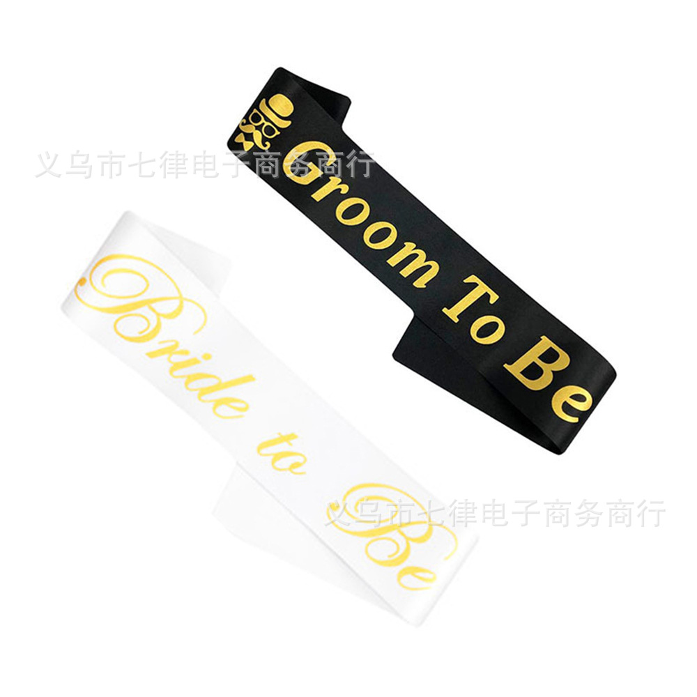 Novio a ser insignia de cinturón ceremonial Insignia de correa de hombro Novia de la despedida de soltero para ser insignia de cinturón ceremonial
