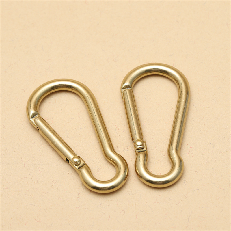Pure copper quick-hanging carabiner gourd-shaped brass key hook simple copper hook bag outdoor equipment accessories