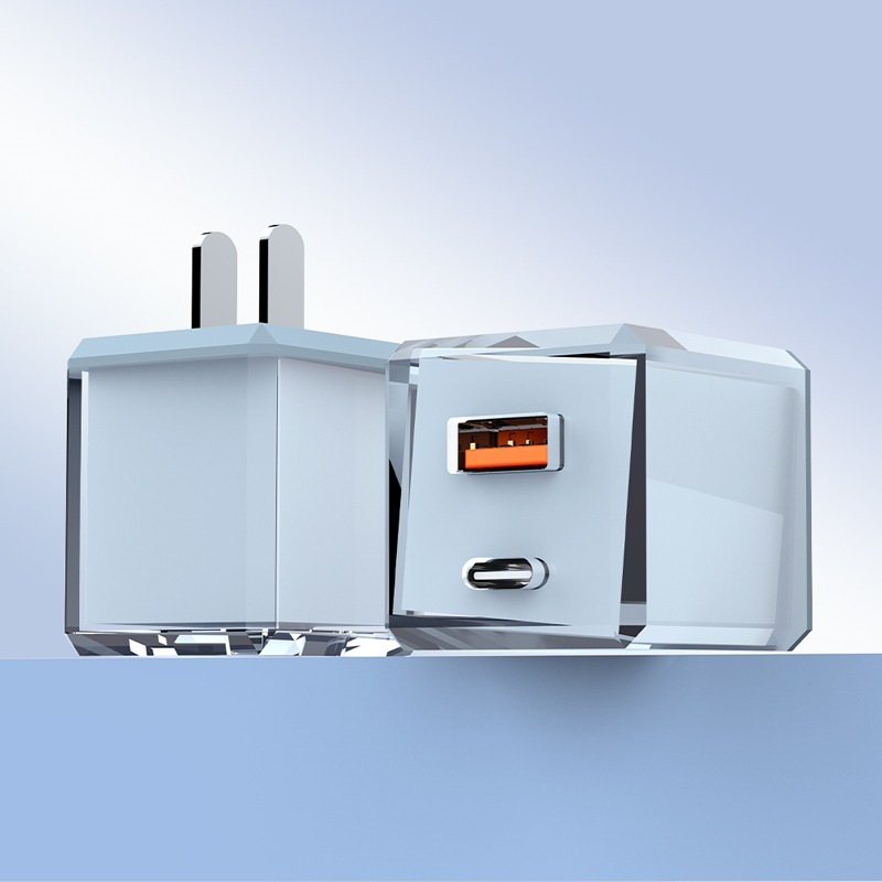 Pequeño cubo de hielo cabeza de llenado A + C DOBLE BOCA azul claro