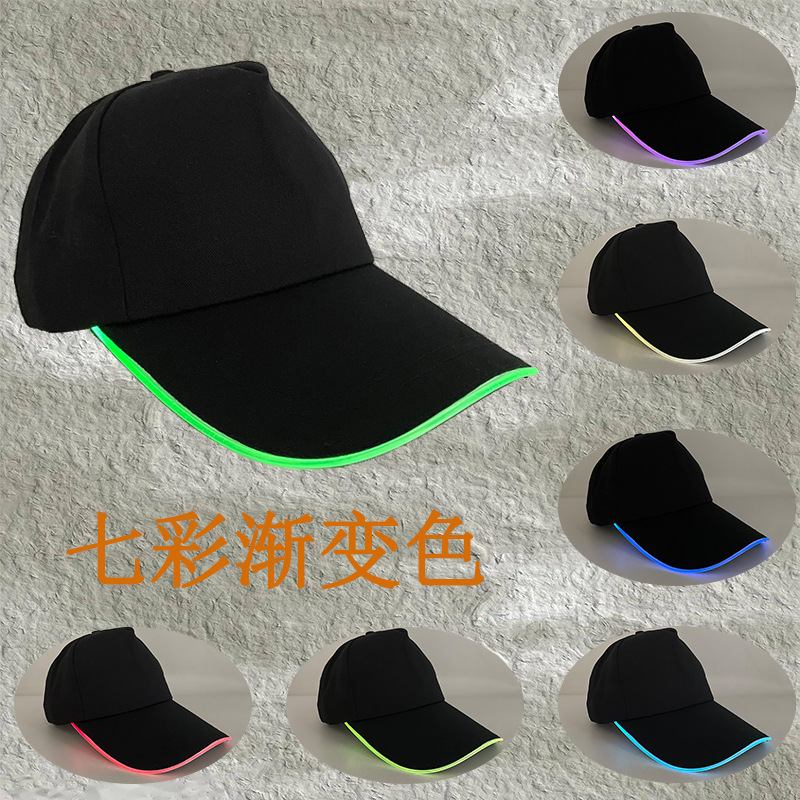 Gorra de béisbol LED para correr de noche protección solar estilo unisex gorra brillante para fiestas bares y baile callejero