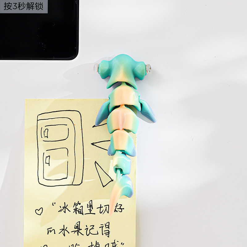 跨境热销3D打印冰箱贴创意海洋动物摆件关节可活动玩具礼物装饰品|undefined