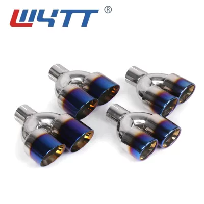 dual outlet exhaust pipe tip, divided | Exhaust pipe