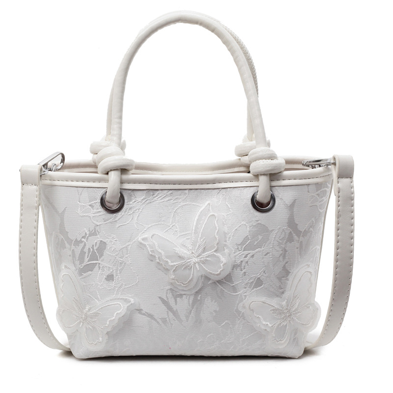 Nuevo bolso de estilo chino 2025 primavera y verano nuevo bolso de hombro de estilo chino fresco bolso de mensajero de mariposa de encaje mujer