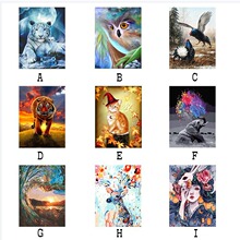 十字绣动物人物风景新款精准印花线绣工厂专业外贸批发一件代发