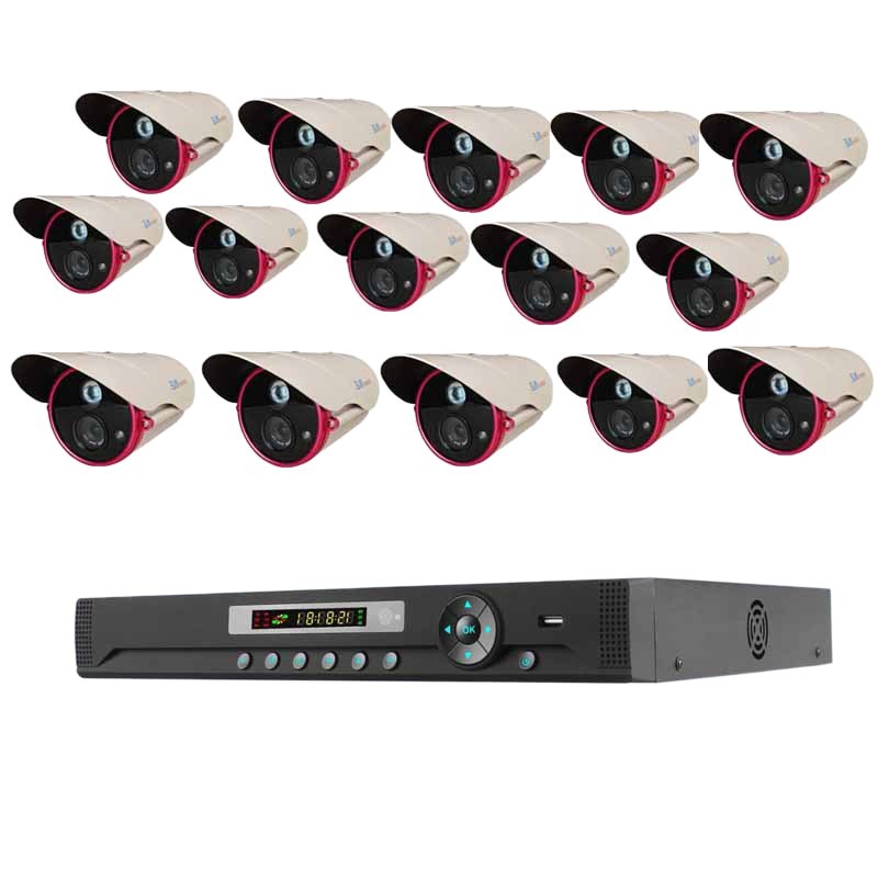 Sistema de monitoreo de 16 cameras CCTV Kit de monitoreo Paquete de monitoreo Equipo de monitoreo de corriente débil
