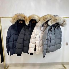Men Coyote Fur Hooded29# Wyndham parka jiacket fur and badge