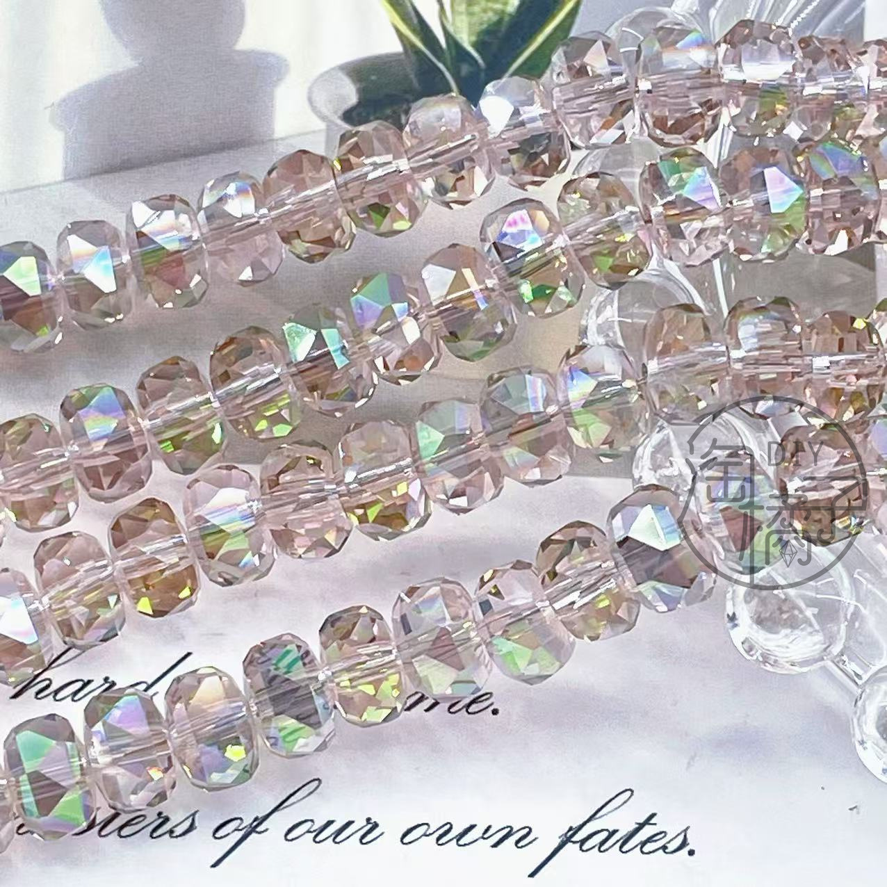 8mm Rainbow Wheel Jingjing Diy Jewelry Este embrión Vidrio Cristal Jewelry Pulsera Collar Moda Jewelry Accesorios dispersos