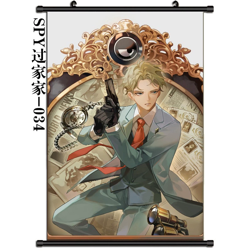 SPYXFAMILY Johl Annian Spy Наружная картина раскрашенная декорация настенного украшения Живой зал тканевые свитки