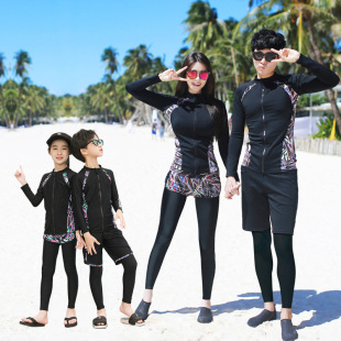 South Korea 2024 new couple diving suit conservative split long sleeve swimsuit sports large size a generation of swimwear