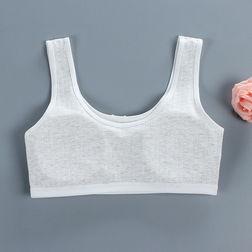 Girls' bra development period small vest printed junior high school students with inserts children's tube top 9 students 12-14 years old underwear