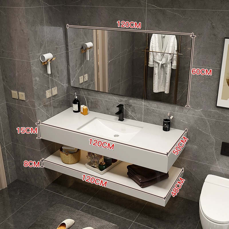 120cm con espejo cuadrado ordinario