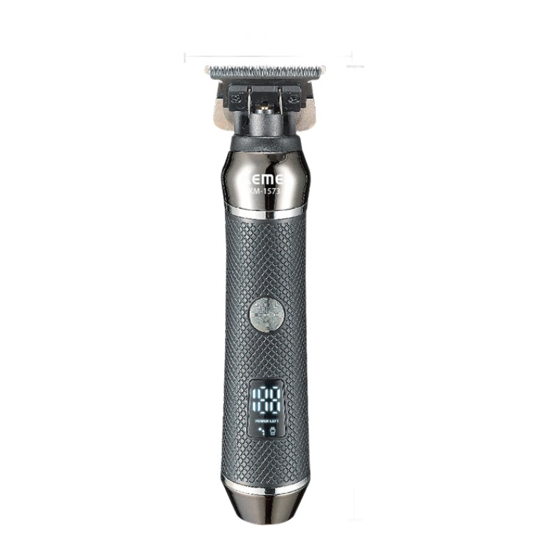 Cortadora de pelo eléctrica profesional Kemei para uso doméstico, recortadora de cabeza calva con pantalla digital, recortadora de pelo eléctrica.