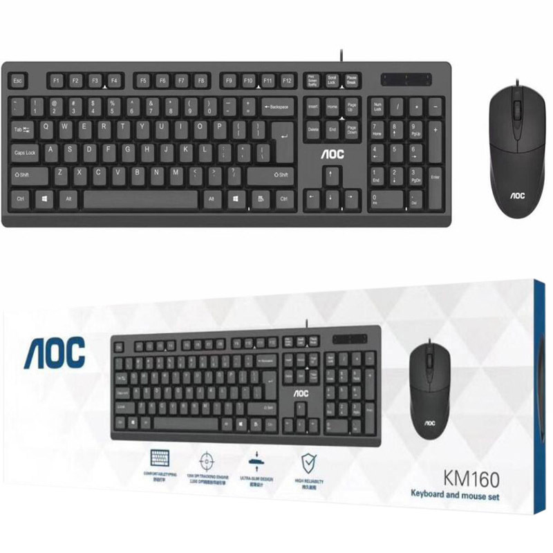 Wholesale AOC KM160 wired keyboard mouse set game office household…