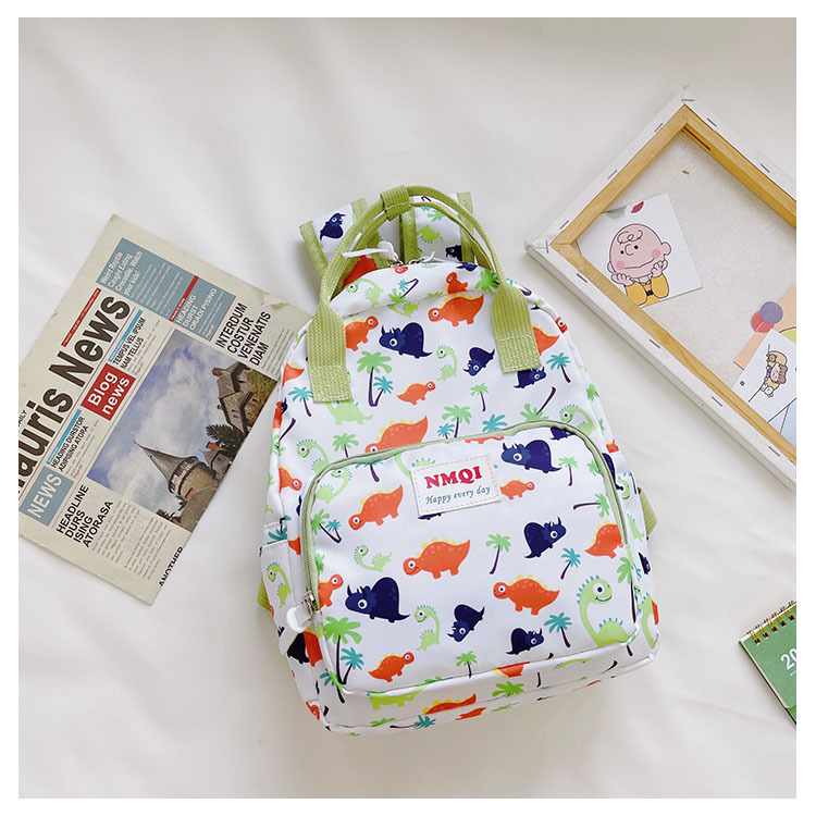 Fashion Children's Cartoon Canvas Large-capacity Printing Dinosaur Pattern Backpack Wholesale Nihaojewelry display picture 23