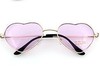 Sunglasses heart-shaped, cute trend metal glasses, gradient, European style