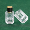透明卡口香水瓶分装瓶50ml香水玻璃瓶香薰瓶15口竖纹可贴标化妆瓶