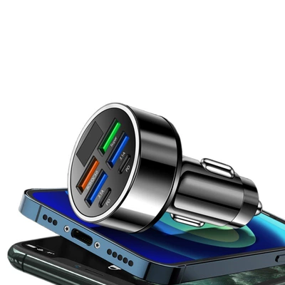 multi-port with digital display supports: Mobil şarj cihazları