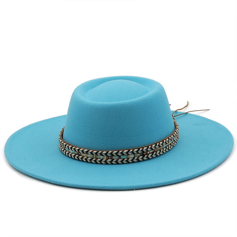 Fashion Ethnic Autumn And Winter Men's And Women's Couple Broad-brimmed Hat display picture 5