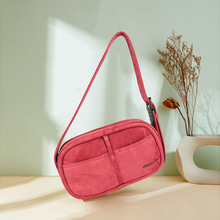 新款单肩包小众设计小方包时尚简约斜跨包水洗仿牛仔帆布材质现货