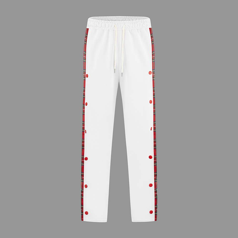 Herren Sweatpants Gerade Freizeithose Mit Schnallengürtel_voghion.com