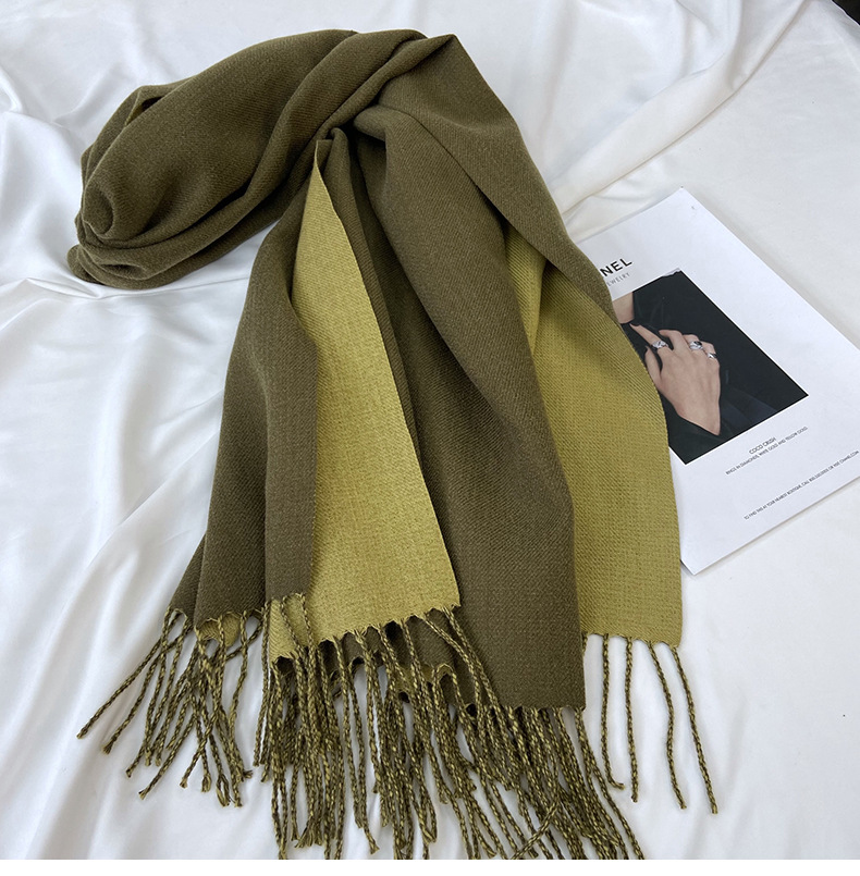 Women's Basic Solid Color Imitation Cashmere Scarf display picture 1