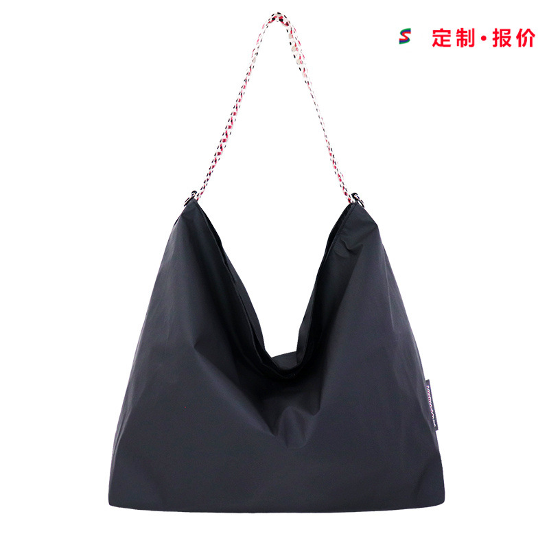 Lazy Style Casual Niche Women's Bag - Tyvek Chain Bag, Oxford Cloth Pearlescent Velvet Shoulder Bag, Custom Tote Bag