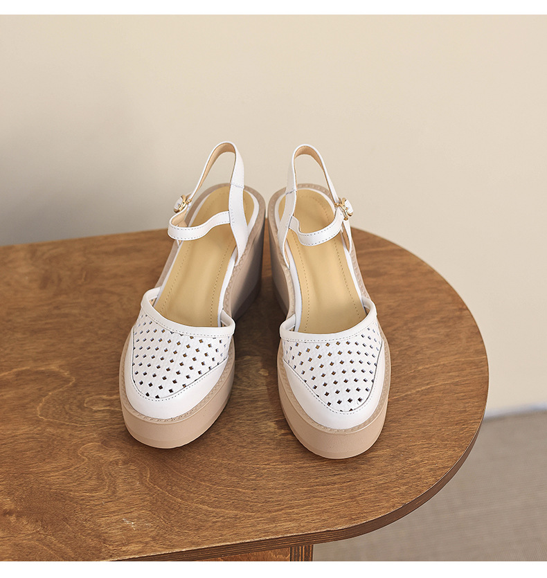 Sandal cao gót nữ mũi nhọn quai ngang đế dày 9.5cm — màu trắng ngà, màu mơ chi tiết 15