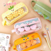 Amusements, handheld pencil case, capacious pin, square storage bag for elementary school students