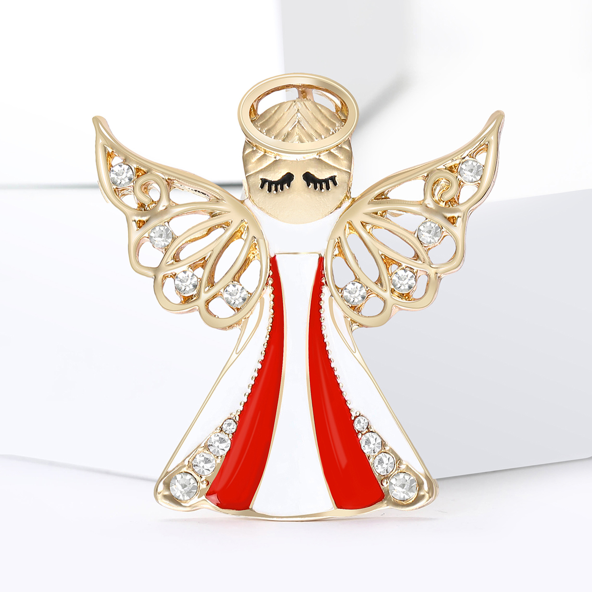 European and American Simple Alloy Enamel Angel Brooch Creative Personalized Clothing Pin Accessories Manufacturer Wholesale