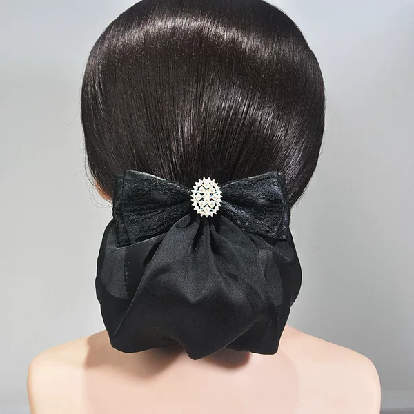 Cross-border high-end professional bow cloth pocket hair accessories headdress factory direct supply professional hair net pocket headdress Flower hairpin