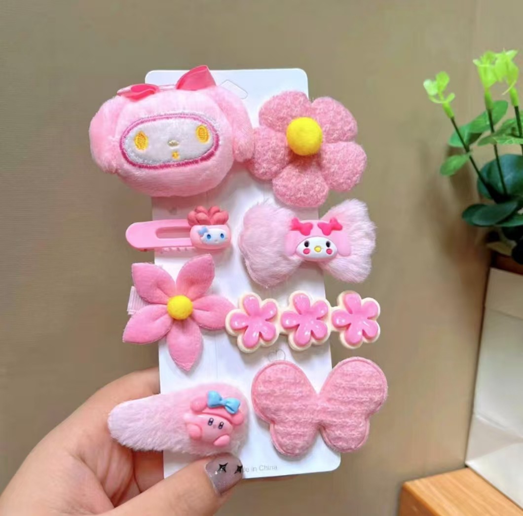 Niños fresa oso pinzas de cabello otoño invierno peluche lindos pinzas de cabello para niñas pinzas de cabello para niñas