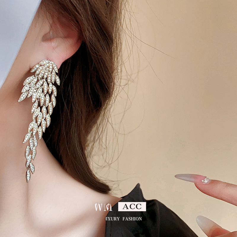 sophisticated earrings with zircon