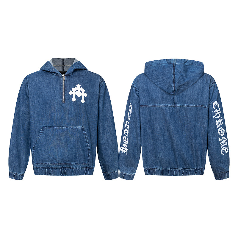 GMABCD Unisex Cross-Detail Denim Jacket – Relaxed Graphic Streetwear Outerwear - detail 10