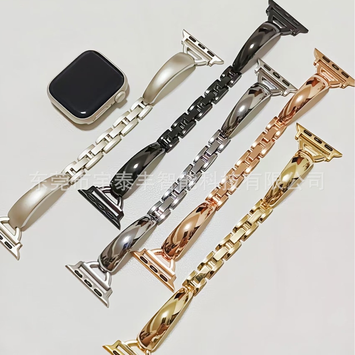 D-shaped metal bracelet curved piece strap for Apple Watch iwatch8 generation 765SE4321 simple temperament