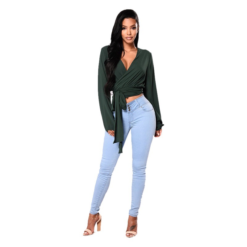 Nuevos pantalones vaqueros de mezclilla con botones de estilo urbano para otoño, cintura media, jeans para mujer, venta al por mayor en stock