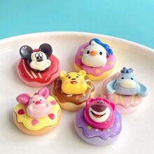 立体甜圈卡通动物树脂配件 奶油胶diy发饰头绳 鞋扣钥匙链装饰材